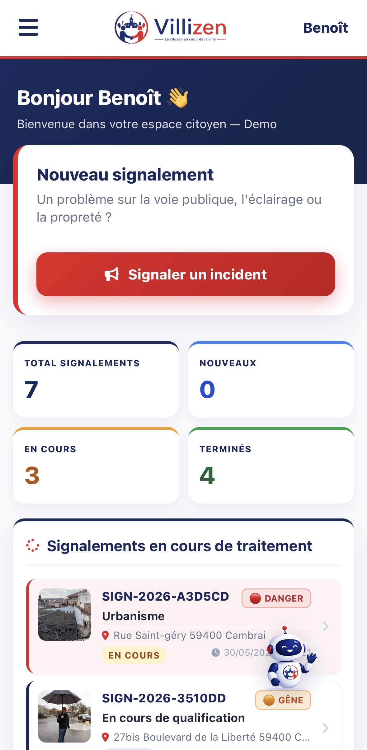 Application citoyenne Villizen
